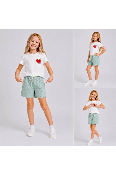 Melodikids Letnji set za devojčice: pamučne kratke hlače i majica