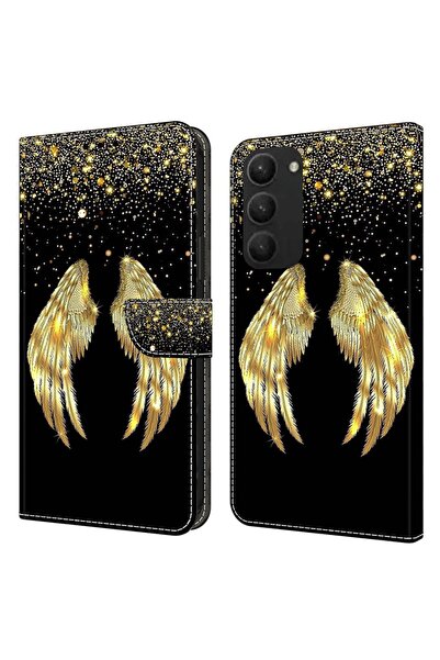 sscase Crystal 3D Θήκη Πορτοφόλι Gold Wing (Samsung Galaxy S24 Plus 5G)