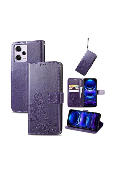 sscase Four-leaf Θήκη Πορτοφόλι Purple (Xiaomi Redmi Note 12 5G/Poco X5 5G)