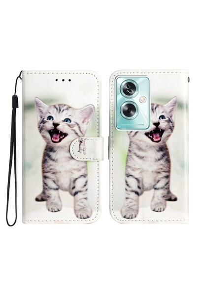 sscase Colored Drawing Θήκη Πορτοφόλι Cat (Oppo A79 5G)