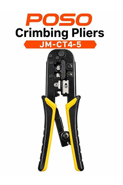 POSO JM-CT4-5 Professional Network Crimping Pliers – Heavy Duty RJ45 RJ11 Cab...