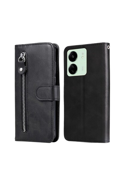 sscase Zipper Θήκη Πορτοφόλι Black (Xiaomi Redmi 13C/Poco C65)