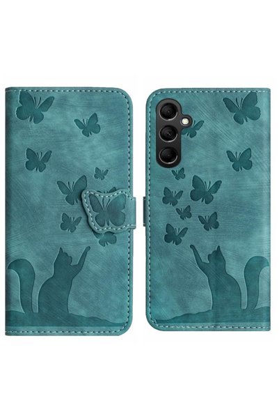 sscase Butterfly Cat Θήκη Πορτοφόλι Petrol (Samsung Galaxy A15 4G / 5G)