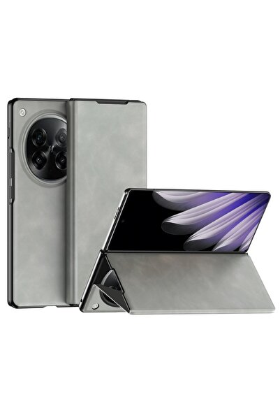 sscase Nappa Texture Σκληρή Θήκη Light Grey (Oppo Find N6 5G)