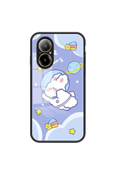 sscase Cartoon Θήκη Σιλικόνης με Τζάμι Aerospace Rabbit (Realme C67 4G)