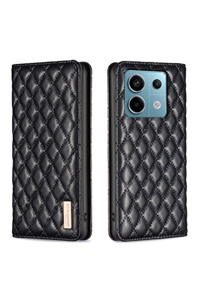 sscase Puff Rhombus Θήκη Βιβλίο Black (Xiaomi Redmi Note 13 Pro 5G/Poco X6 5G)