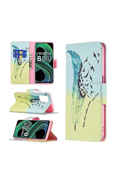 sscase Colored Drawing Θήκη Πορτοφόλι Feather (Realme 8 5G)