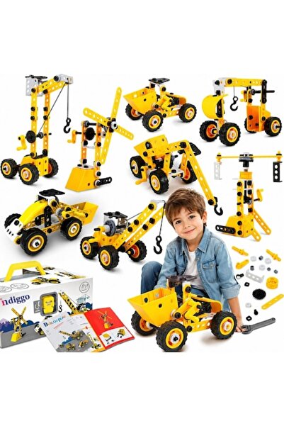 indiggo Set de Constructie 10in1 Interactiv BrainBox 100 Piese DIY, +3 Ani, Y...