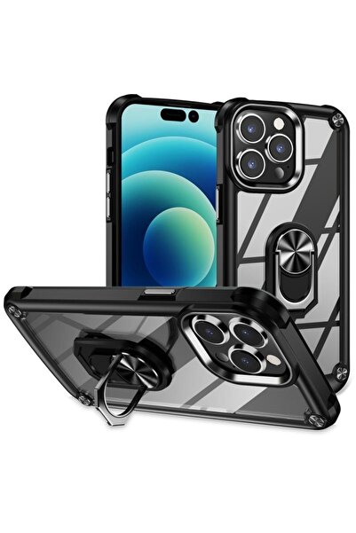 sscase Lens Protection Σκληρή Θήκη με Δαχτυλίδι Black (Apple iPhone 15 Pro Max)