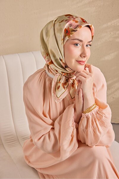 Silk Home Μαντήλι από μετάξι τουίλ σε απόχρωση ακουαρέλας, ροζ σε σκόνη 90x90
