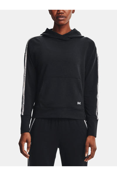 Under Armour Hanorac MIkina Rival Terry cu bandă adezivă - Negru