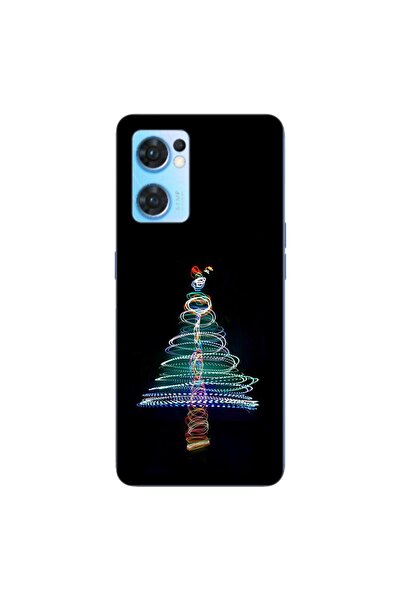 OEM Husa compatibila cu Oppo Reno7 5G Silicon Gel Tpu Model Craciun Brad Neon