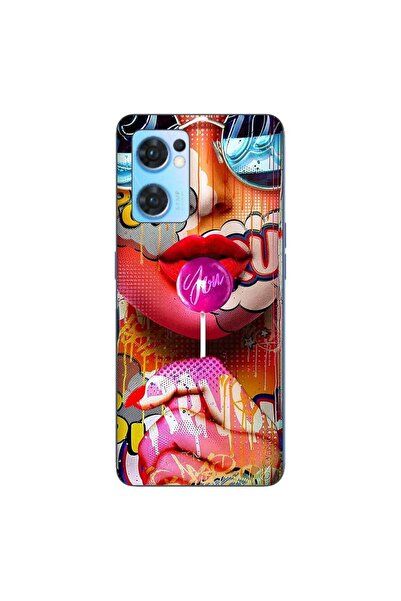 OEM Case compatible with Oppo Reno7 5G Silicone Gel Tpu Pattern Pop Art Lolipop