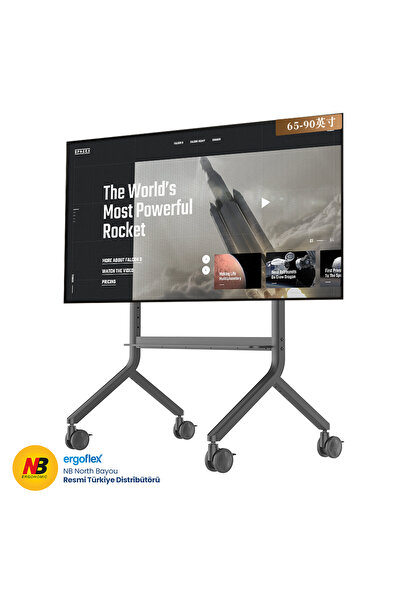 Ergoflex NB Ergonomic NB P100 75-90inch Profosyonel Tekerlekli TV Standı