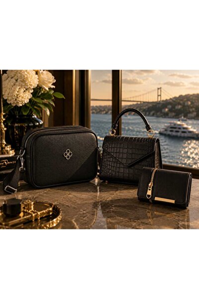 MODAMARKM Modern Women's Daily 3-Piece Bag and Wallet Set