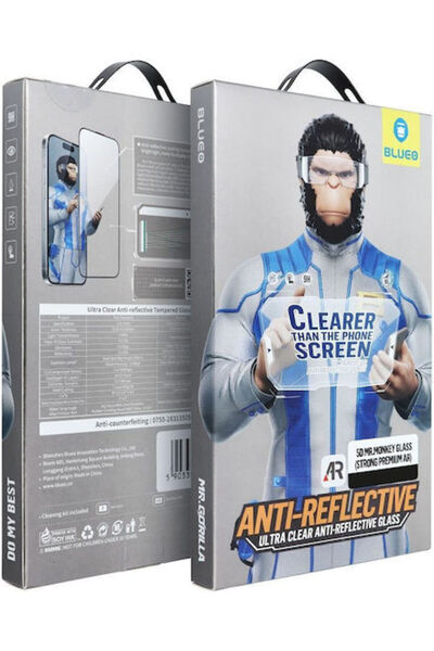 BLUEO Mr Monkey 5D Σκληρυμένο Γυαλί Μαύρο (iPhone 16)