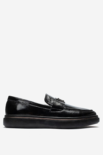 MARCOMEN Men's flat sole loafer shoes genuine leather mc 23251 black
