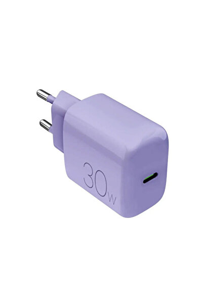 Puro Φορτιστής Χωρίς Καλώδιο με Θύρα USB-C 30W Μωβ (Prolite)