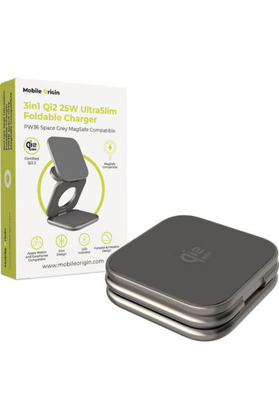 Mobile Origin Φορτιστής Magsafe 25W Διαστημικό Γκρι (MO-USF-PW36-GRY)