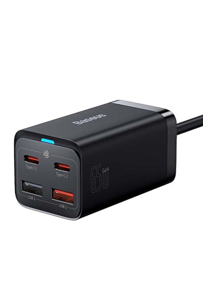 Baseus Βάση Φόρτισης GaN με 2 Θύρες USB-A και 2 Θύρες USB-C, Παροχή Ισχύος 65...