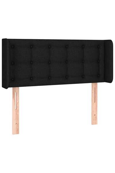 vidaxl Black headboard with wings 83x16x78/88 cm textile