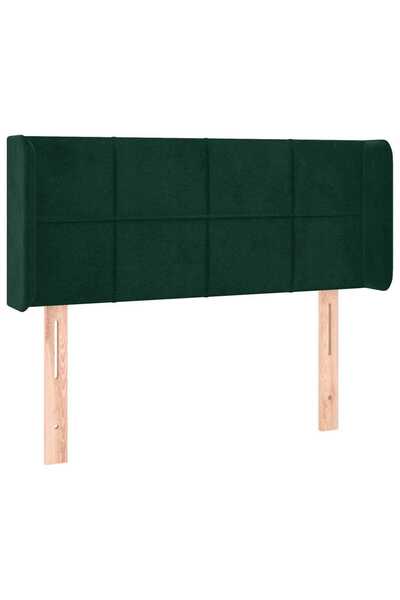 vidaxl Headboard with wings dark green 103x16x78/88 cm Velvet