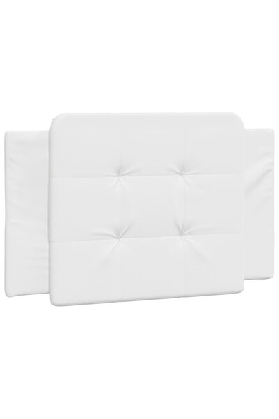vidaxl Pernă pentru tăblie pat, Zadar, alb, 90 cm, piele artificială