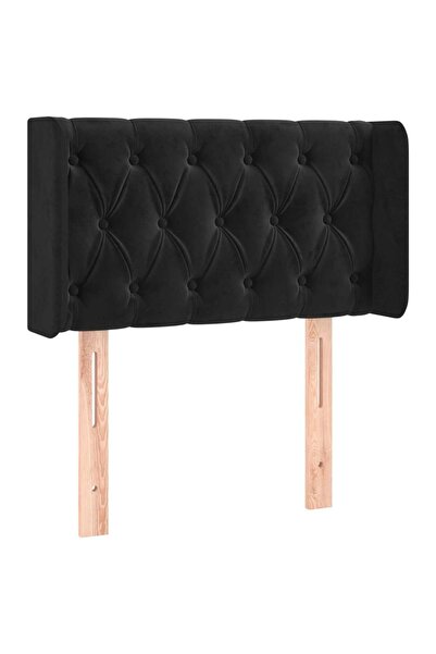 vidaxl Black headboard with wings 83x16x78/88 cm Velvet