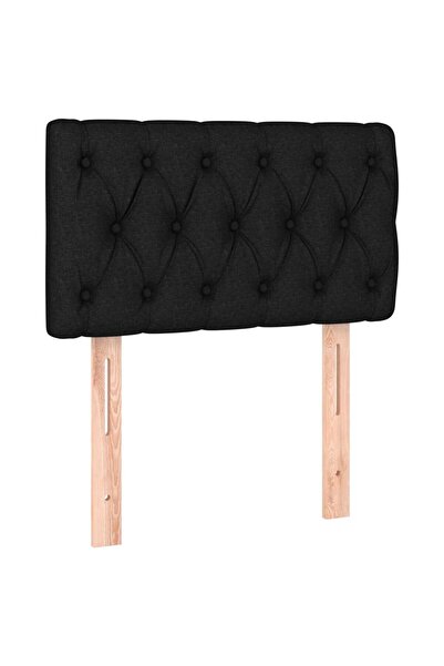 vidaxl Bed headboard, black, 80x7x78/88 cm, textile