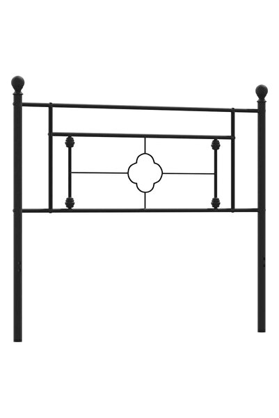 vidaxl Metal replacement headboard, black, 107 cm