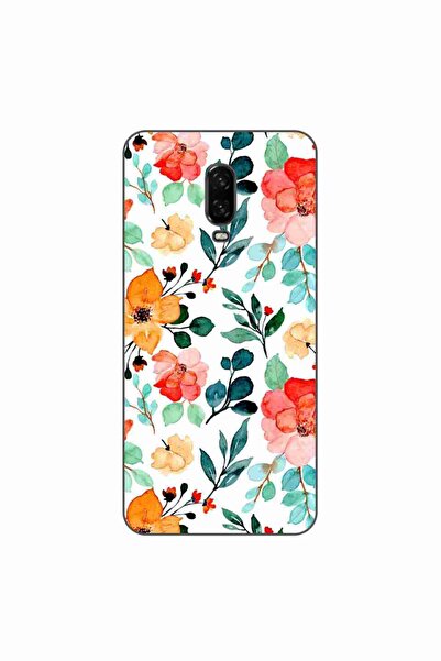 OEM Husa compatibila cu OnePlus 6T Silicon Gel Tpu Model Painted Flowers