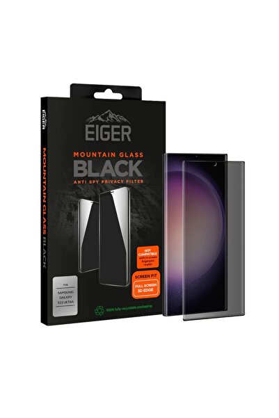 EIGER Folie Sticla 3D Privacy Mountain Glass GRS Samsung Galaxy S23 Ultra Negru