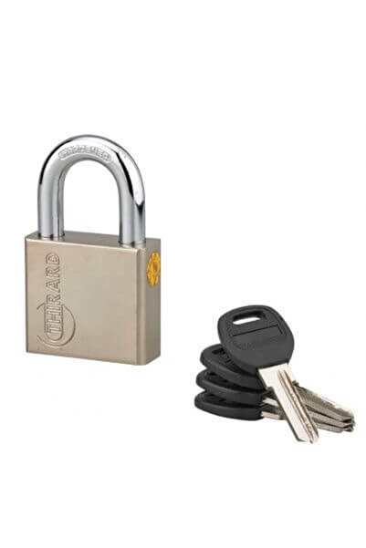 THIRARD Construction padlock, with key, QUADRA, 50 mm,