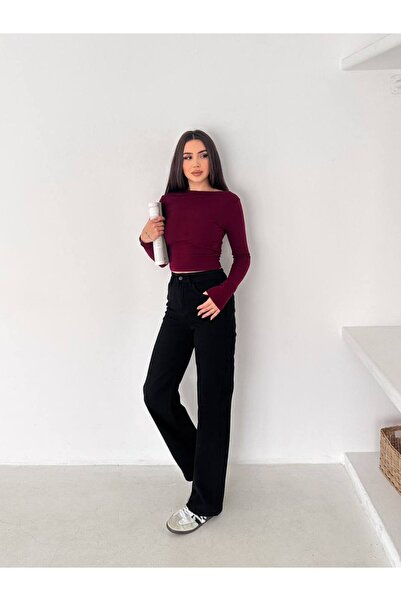 Noa&Noa Randum Palazzo Comfort Jeans - Crne