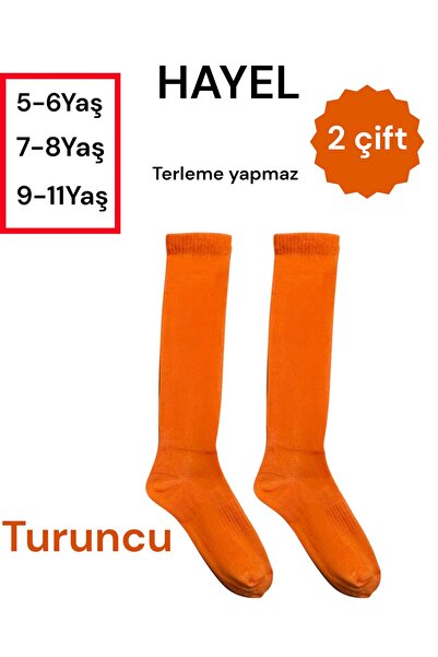 HAYEL 2 Pairs Orange Colorful Girls Boys Children Knee-High Leg Warmers Tenni...