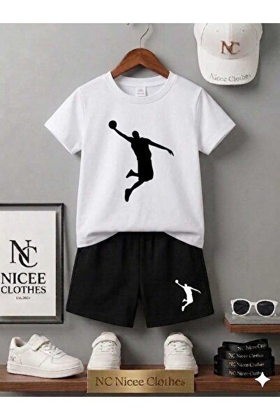 NC Nicee Clothes Tricou și pantaloni scurți de vară pentru copii, unisex (imp...