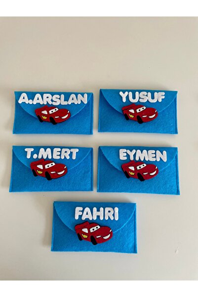 KEÇEYE DAİR NE VARSA keçe kalemlik ( şimşek mcqueen) figürlü