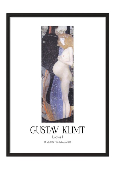Postifull Gustav Klimt - Lotos I, slika u crnom okviru, umetnička serija br: ...