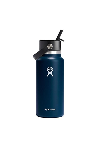 Hydro Flask Sticlă din oțel inoxidabil izolată termic, Indigo, cu gura largă,...