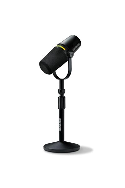 Shure Microfon podcast MV7+-K-BNDL, XLR/USB-C, Dinamic Cardioid + Suport de b...