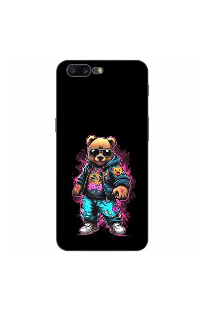 OEM Husa compatibila cu OnePlus 5 Silicon Gel Tpu Model Bear Cool Black