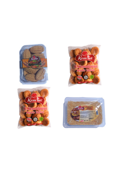 Fırınlanmış Peynir Tatlısı 150gr.x2 - Muhallebilik Kadayıf 200gr. - Kalburabastı 350gr.