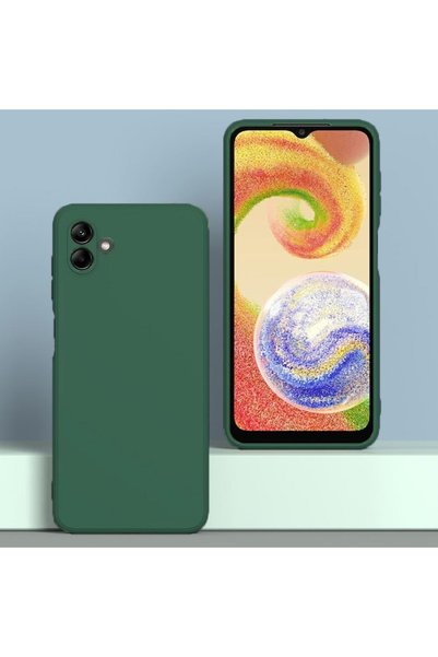 bzstore Husă pentru Samsung Galaxy A06, silicon lichid, Calitate Premium, Interior din microfibră, Protecție îmbunătățită, Anti-șoc, Verde închis