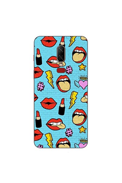 OEM Husa compatibila cu OnePlus 6 Silicon Gel Tpu Model Pop Art Lips
