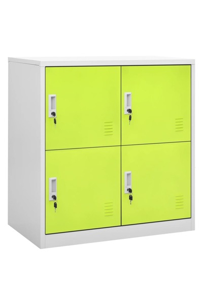 vidaxl Dulap vestiar, gri deschis și verde, 90x45x92,5 cm, oțel