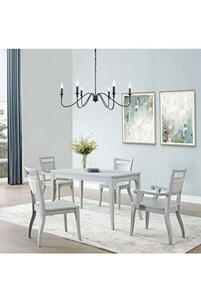 HI-FINE Black Chandelier, 6-Light Farmhouse Chandeliers Hanging Light Fixture...