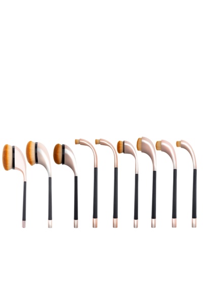 Lila Rossa Makeup brush Top Bottom Set , Lila Rossa, brush type, with metal h...