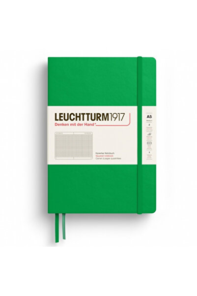 Leuchtturm Caiet A5 cu copertă rigidă, verde primăvăratic, pentru aritmetică