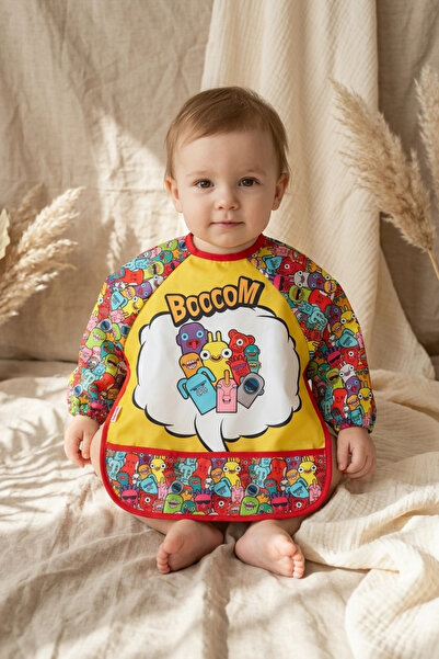 Babydonat Boocom Monster Series Liquid-Proof Long Sleeve Baby Food and Activi...