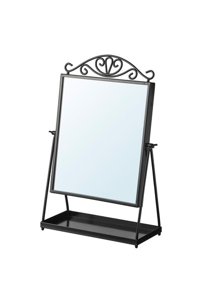 IKEA مرآة طاولة KARMSUND، سوداء، 27 × 43 سم